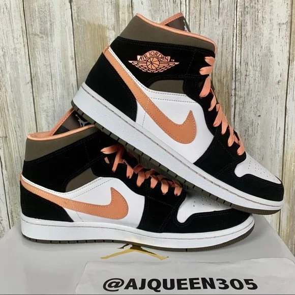 Air Jordan 1 Mid Peach Mocha M9.5/W11 - Picture 3 of 8